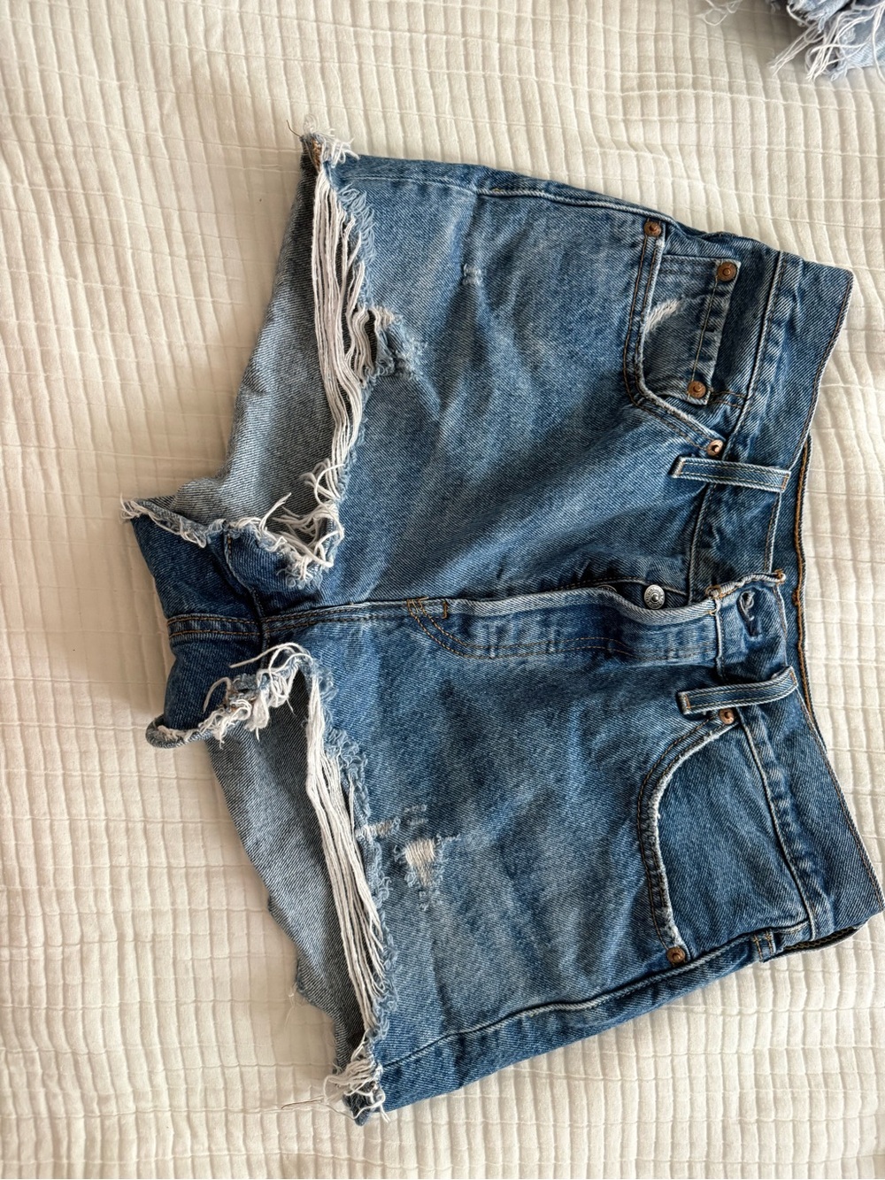 Levi's Women's Jean Shorts - Light Blue, Medium Blue, Dark Blue, Black - Picture 6 of 9
